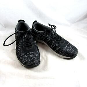 Dansko Hanna Sneakers Shoes Black Grey Dot Textile Uppers Lace Up US Size 8.5
